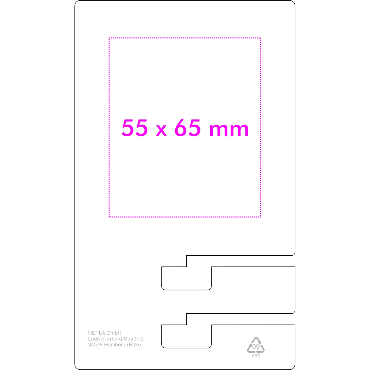 Rückseite (5,5 x 6,5 cm)