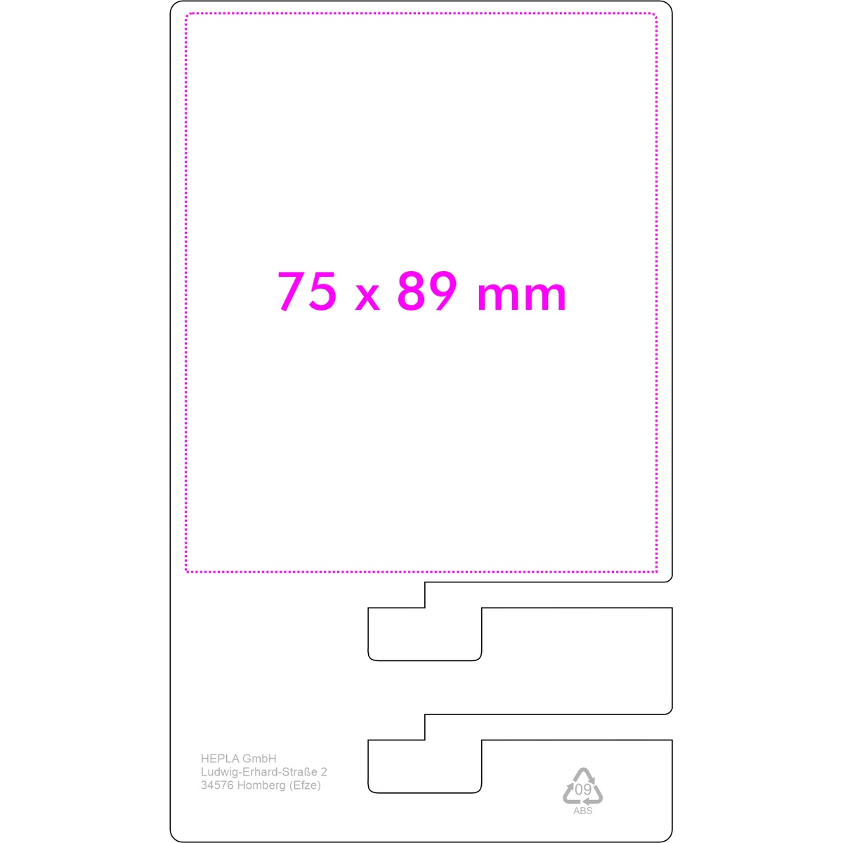 Rückseite (7,5 x 8,9 cm)