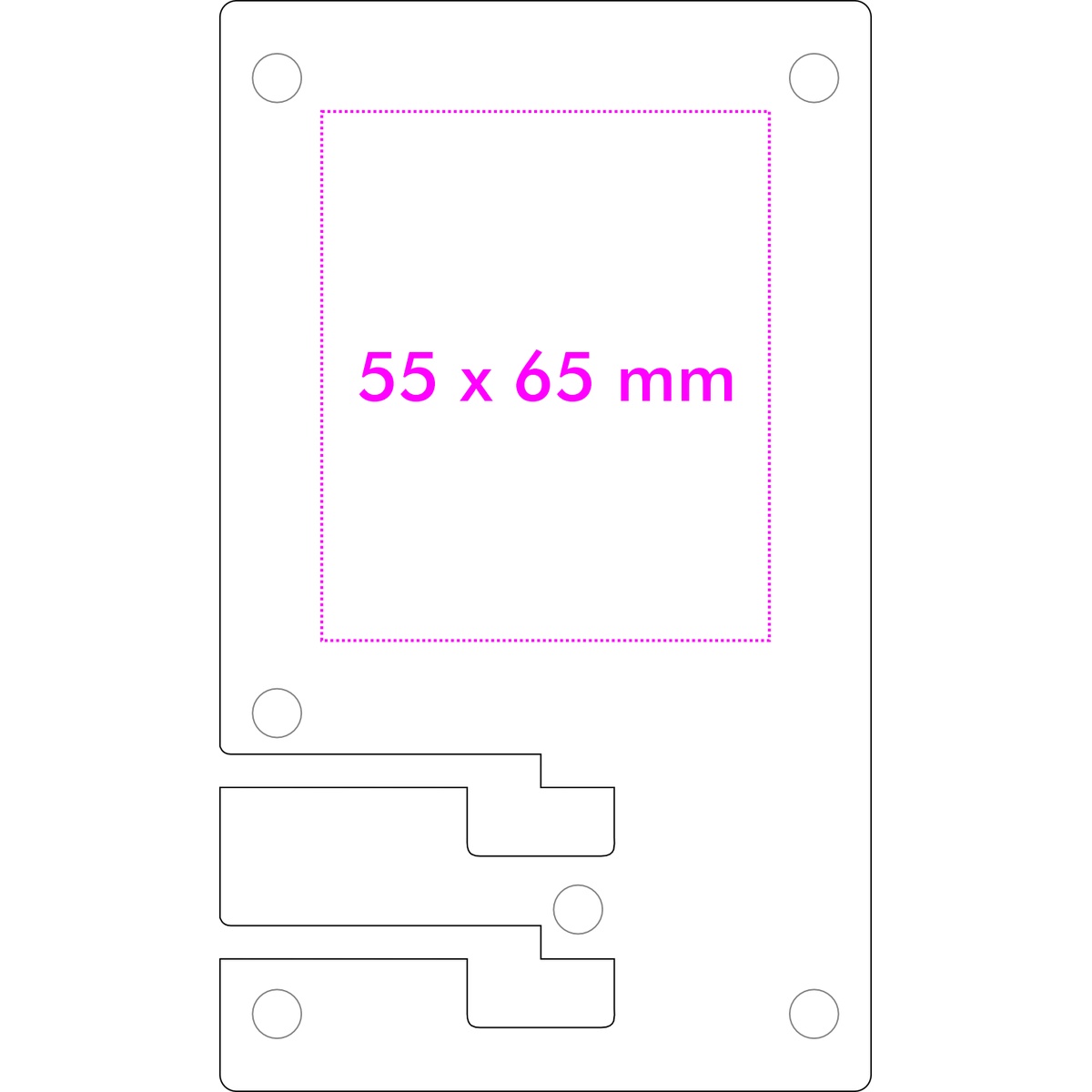 Vorderseite (5,5 x 6,5 cm)