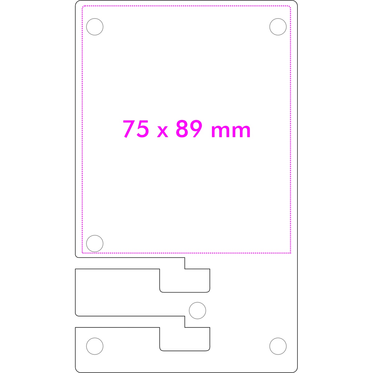 Vorderseite (7,5 x 8,9 cm)