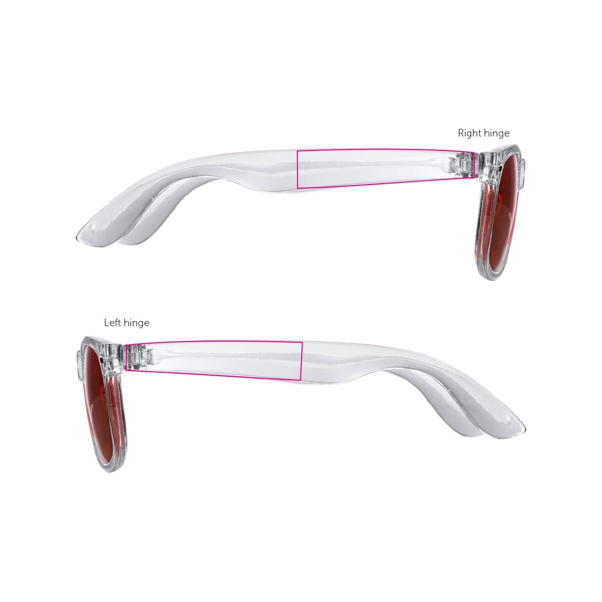 1 cm vom linken und rechten Scharnier (13 x 61 mm)