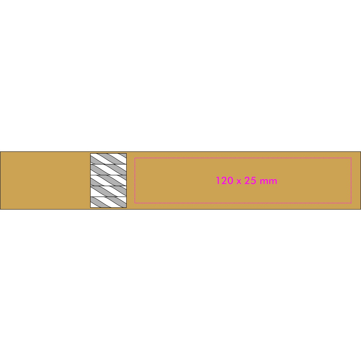 Vorderseite links (4 x 2,5 cm)