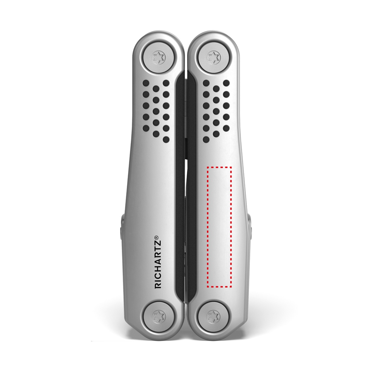 Auf dem Griff Rückseite rechts (3 x 1 cm)