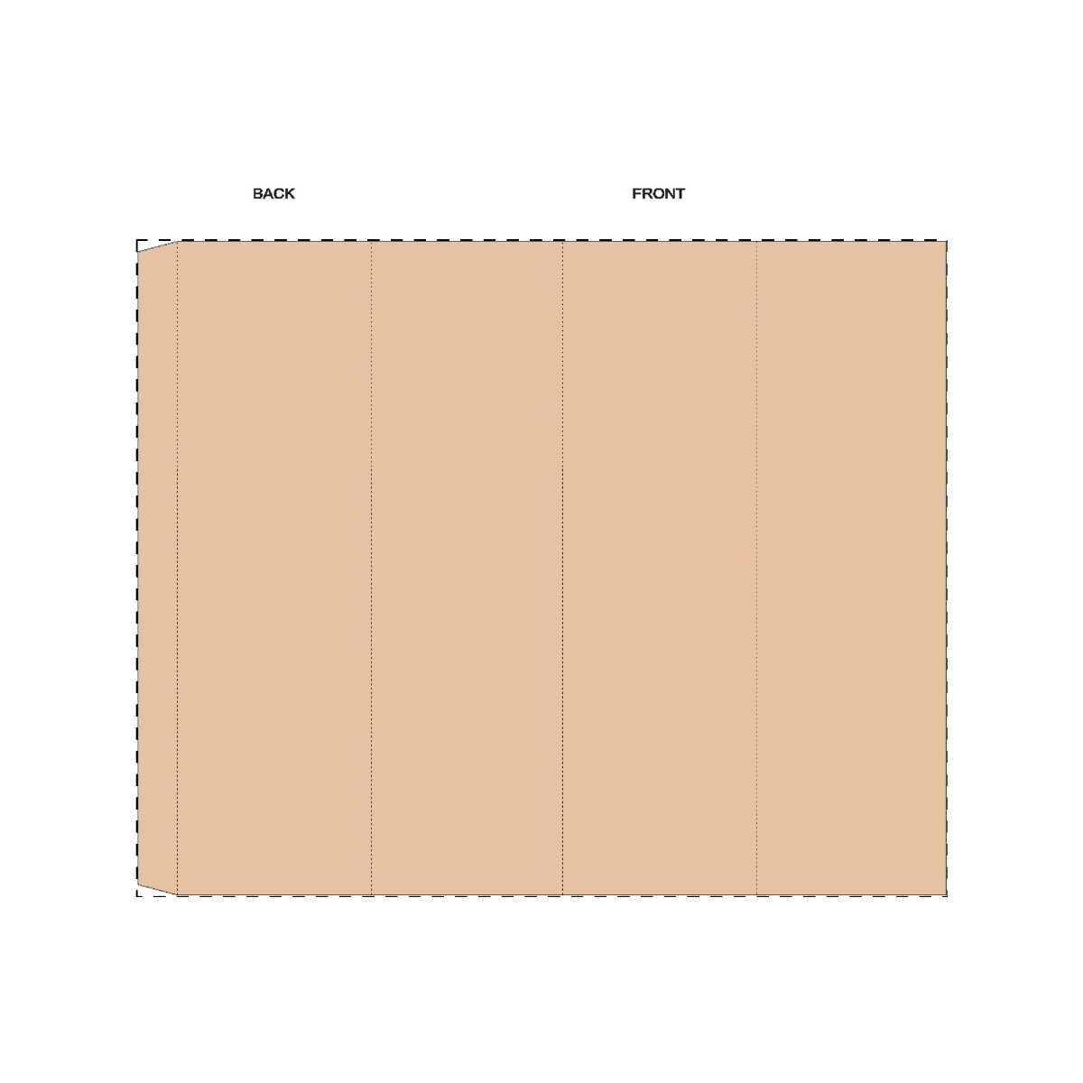 Maßgefertigte Kraft-Papierbanderole (327 x 264 mm)