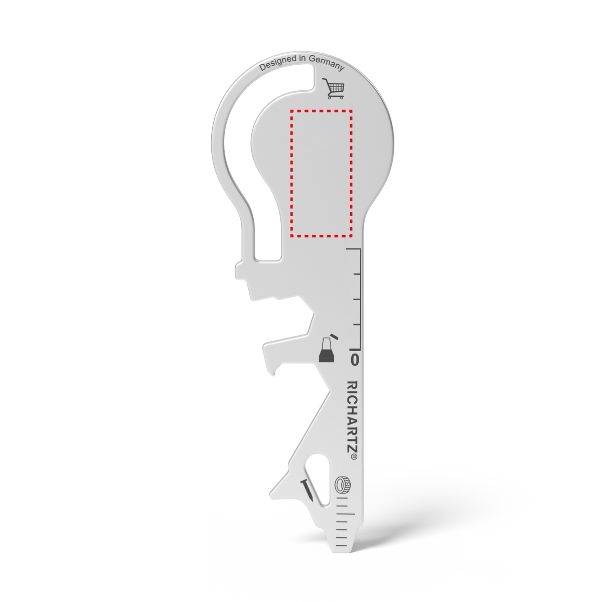 Auf dem Produkt (0,9 x 1,7 cm)