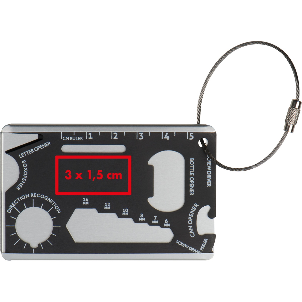 Auf das Mittelstück (3 x 1,5 cm)