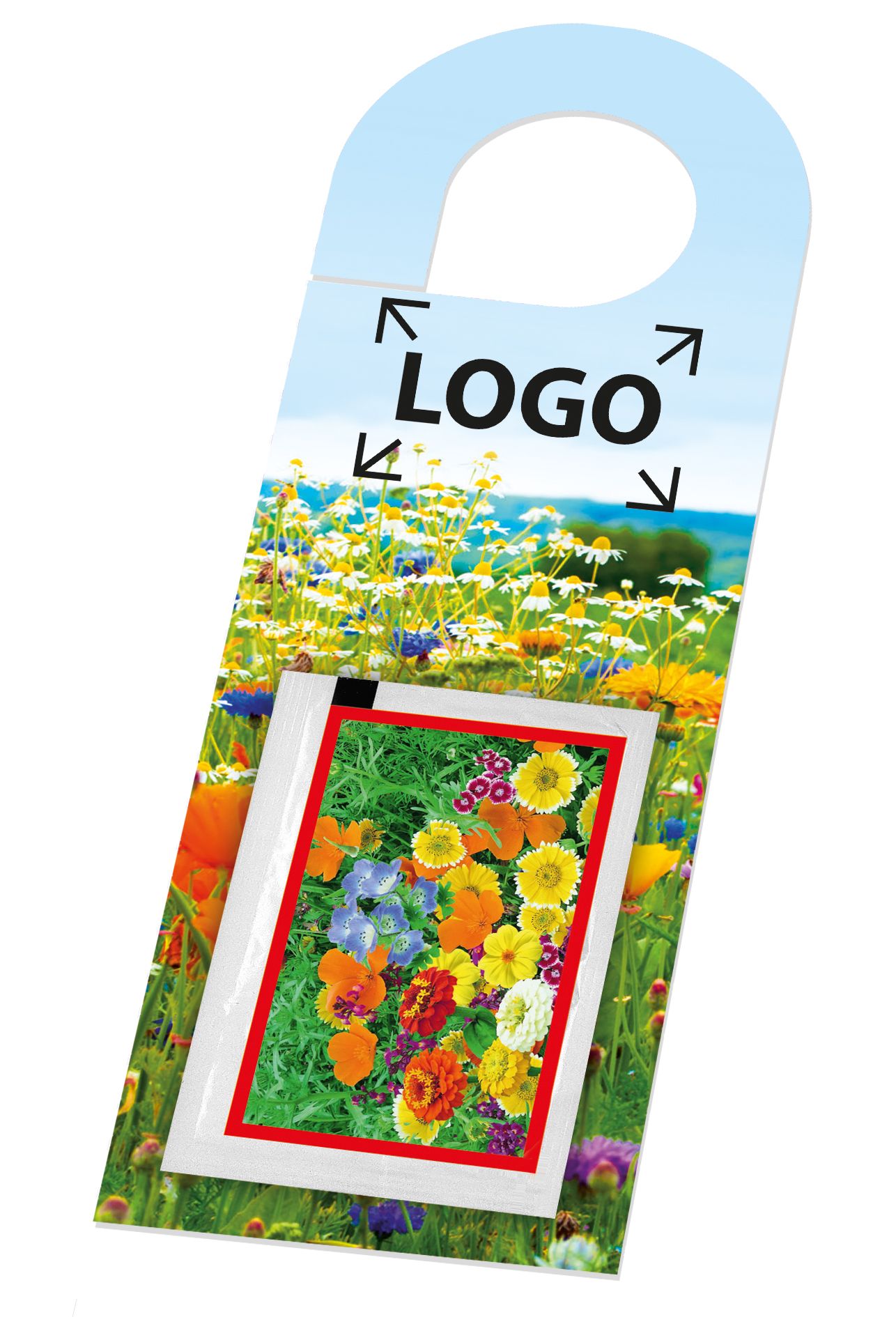 auf die Karte (6,0 x 18,0 cm)