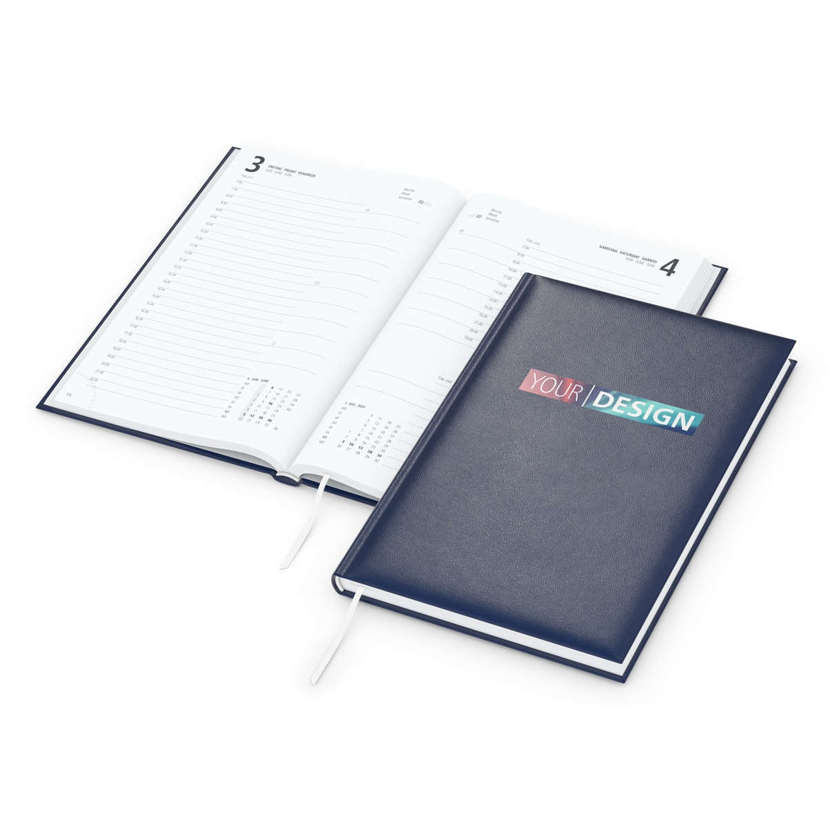 auf dem Einband außen (10 x 5 cm)