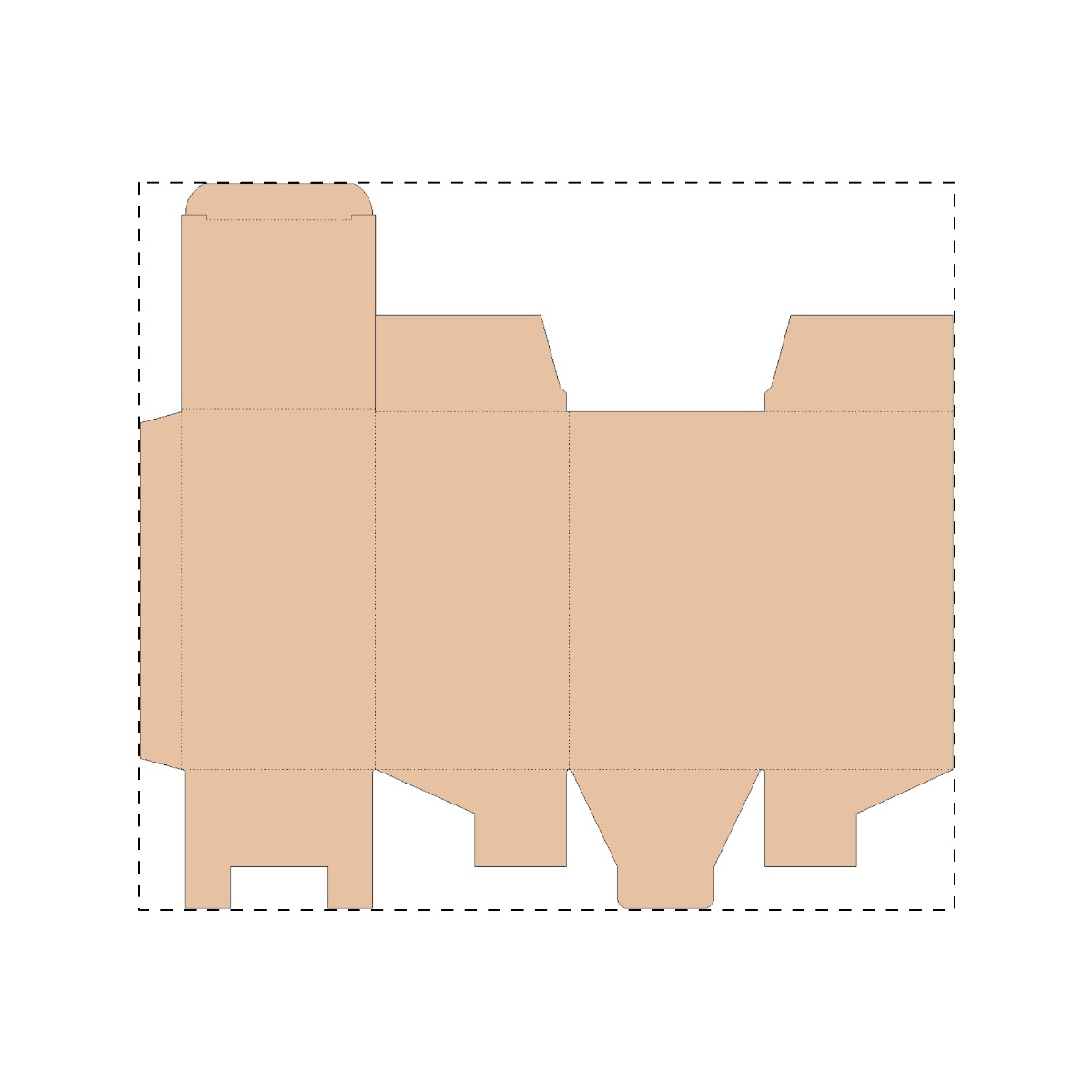 Maßgefertigter Kraft-Wellpappkarton (387 x 344 mm)