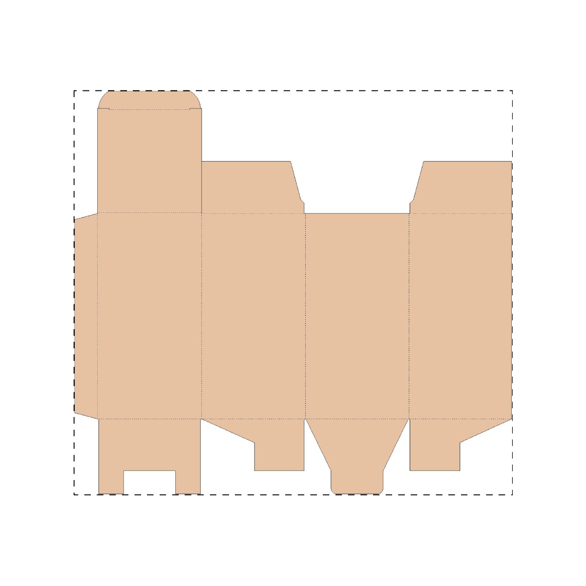 Maßgefertigter Kraft-Wellpappkarton (379 x 349 mm)