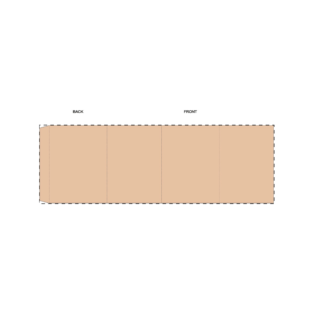 Maßgefertigte Kraft-Papierbanderole (383 x 127 mm)