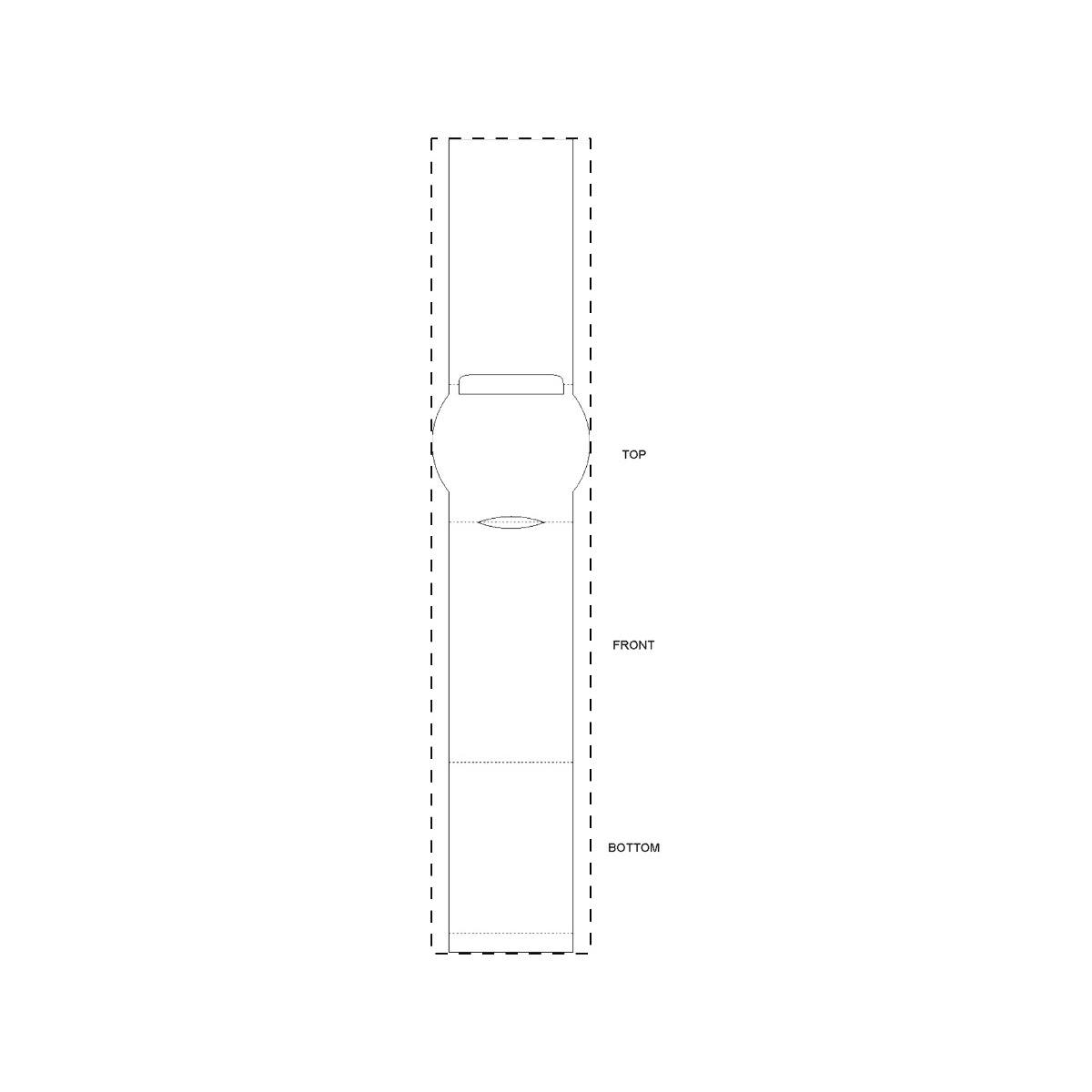 Maßgefertigte Papierbanderole (83 x 428 mm)