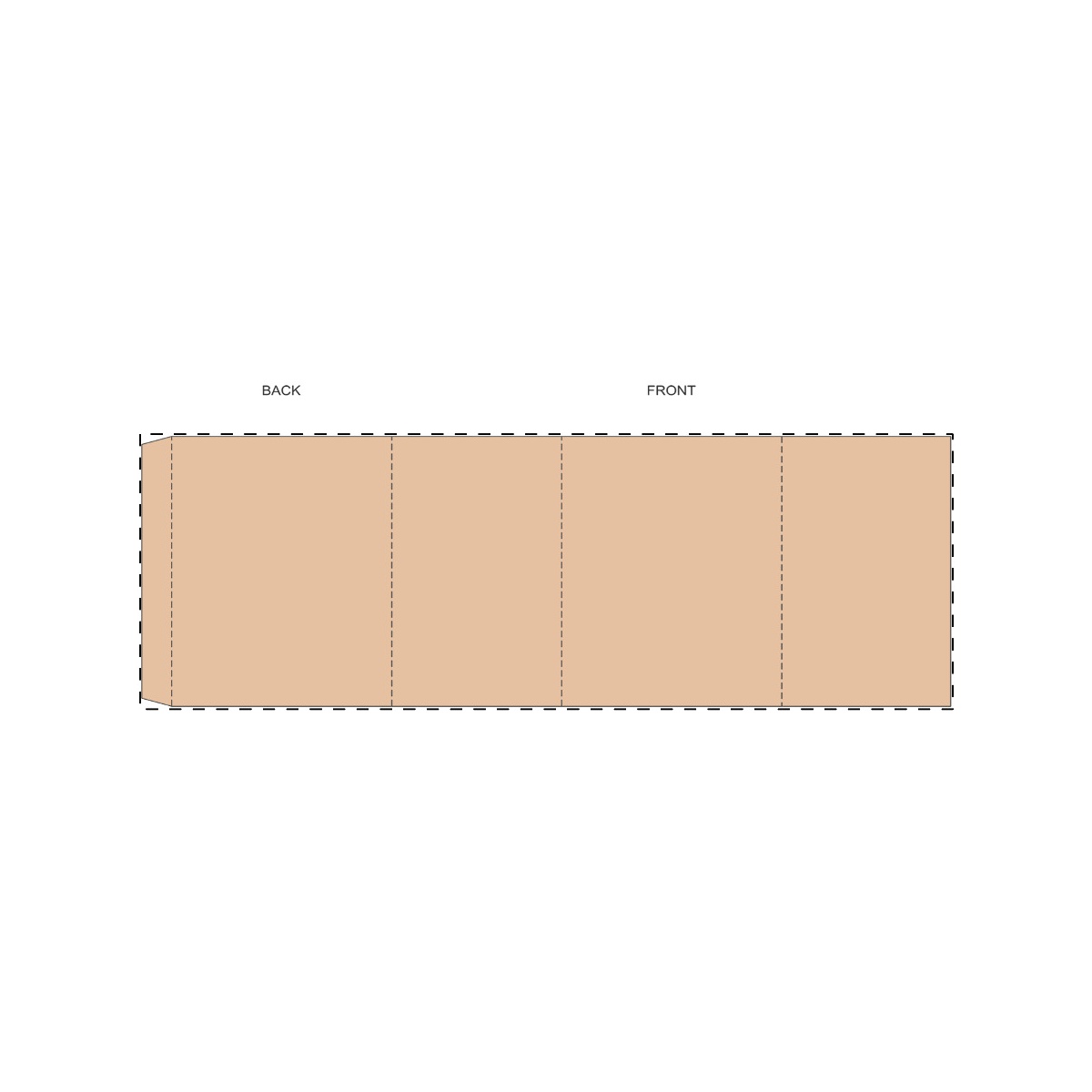 Maßgefertigte Kraft-Papierbanderole (435 x 145 mm)