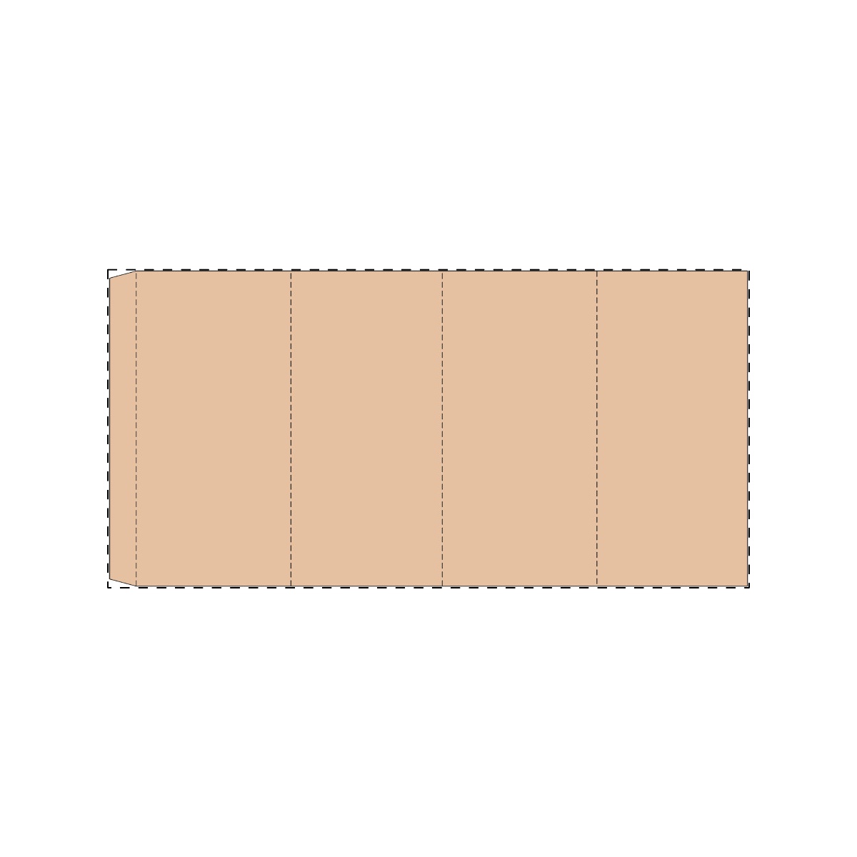 Maßgefertigte Kraft-Papierbanderole (385 x 190 mm)