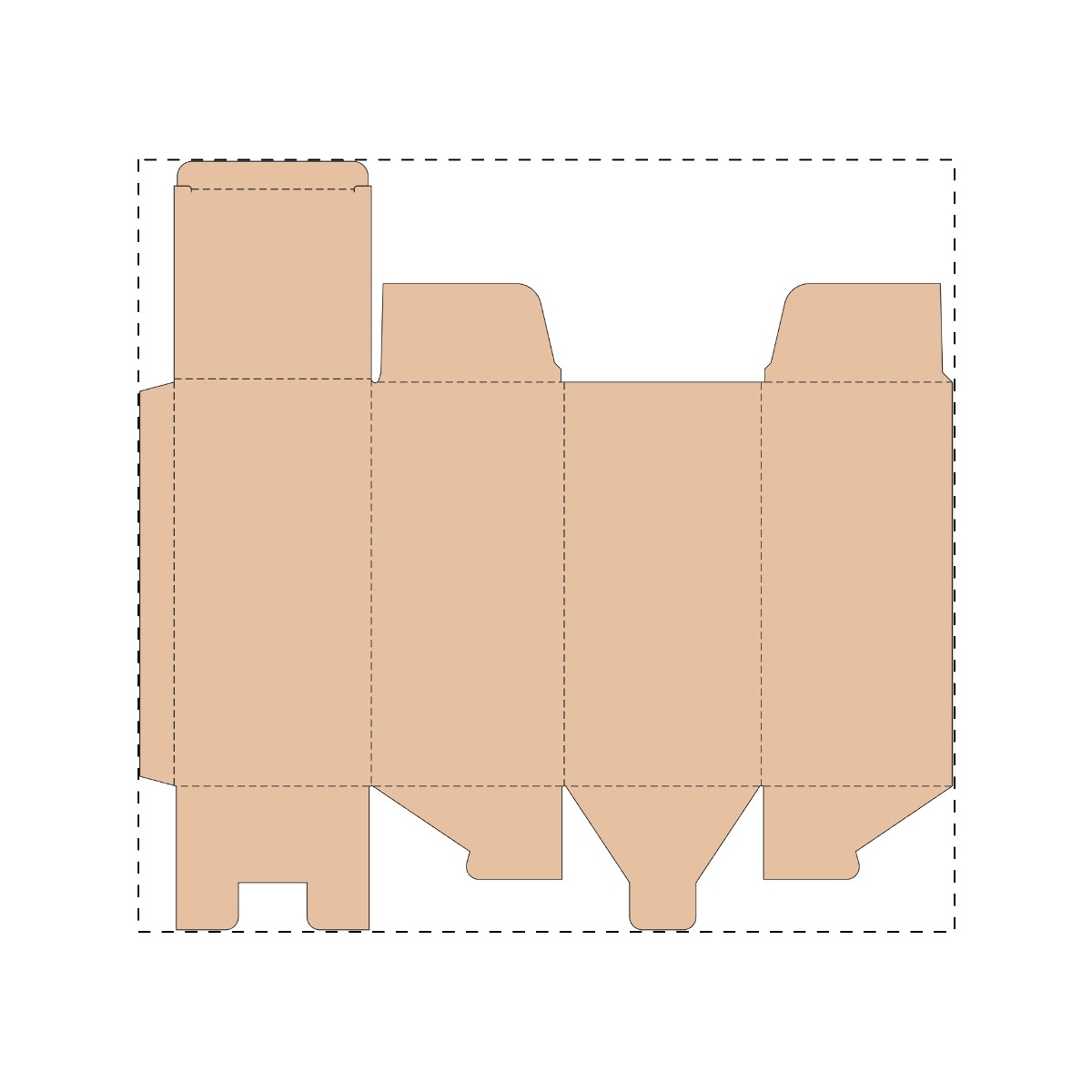 Maßgefertigter Kraft-Wellpappkarton (379 x 359 mm)