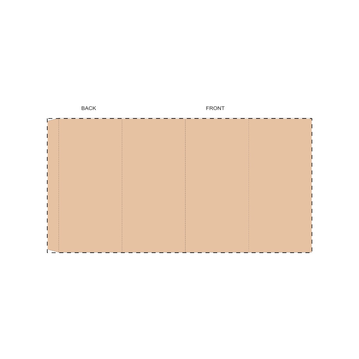 Maßgefertigte Kraft-Papierbanderole (373 x 189 mm)