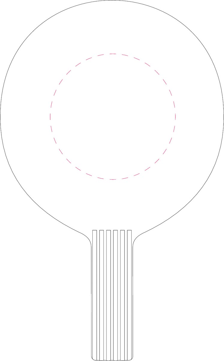 eine Seite mittig (Ø 9 cm)