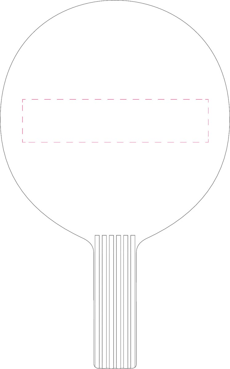 mittig rechteckig (13x3 cm)