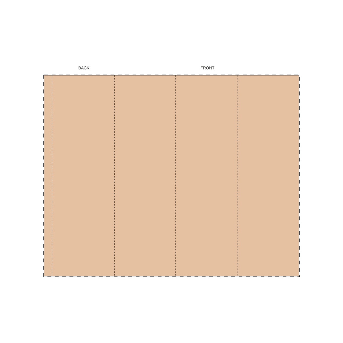 Maßgefertigte Kraft-Papierbanderole (327 x 259 mm)