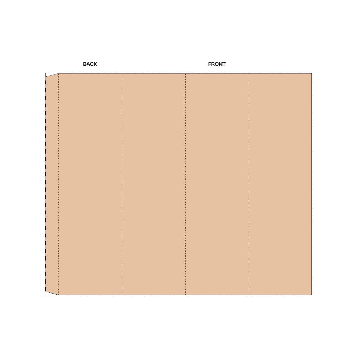 Maßgefertigte Kraft-Papierbanderole (325 x 270 mm)