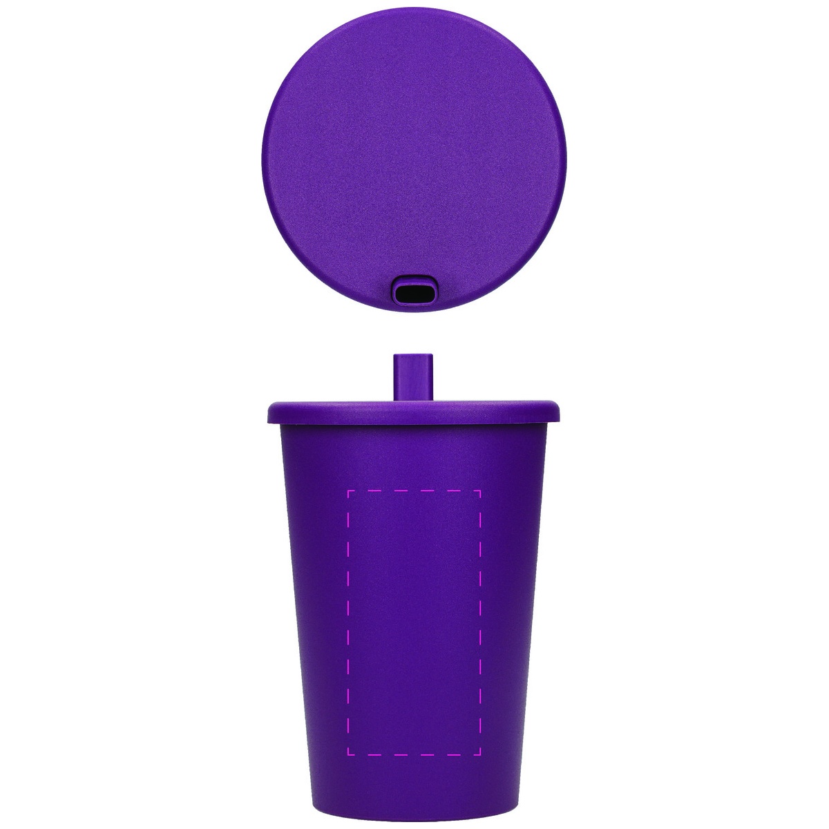 mittig auf Becher (8 x 4 cm)