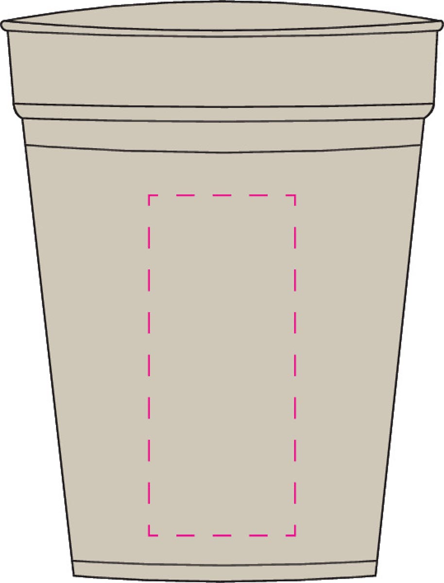 auf Becher (3x7 cm)