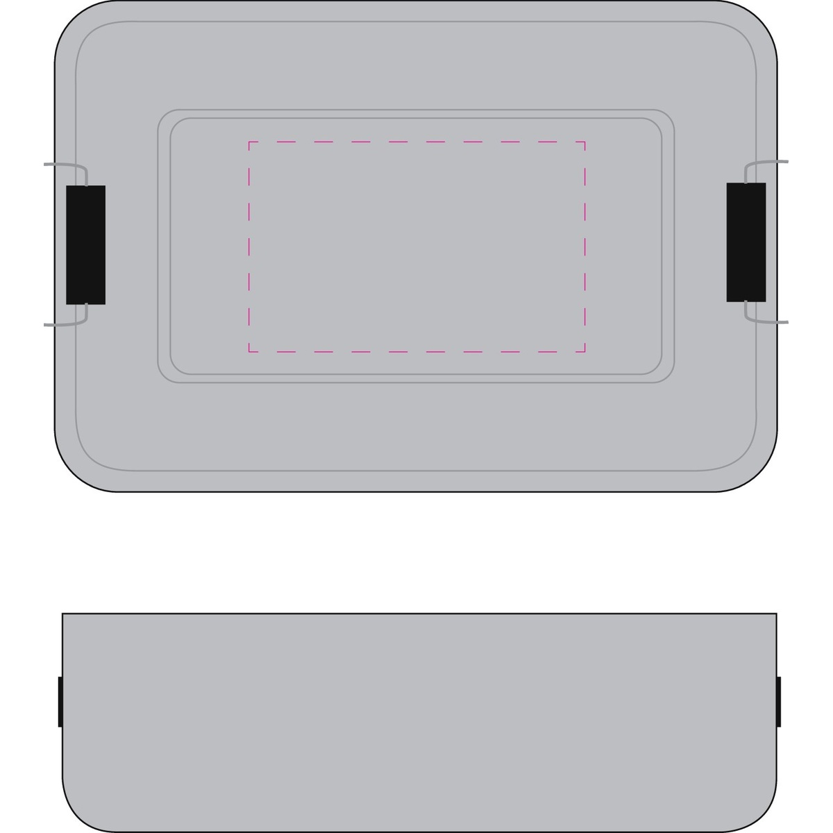 auf den Deckel (5 x 10,5 cm)