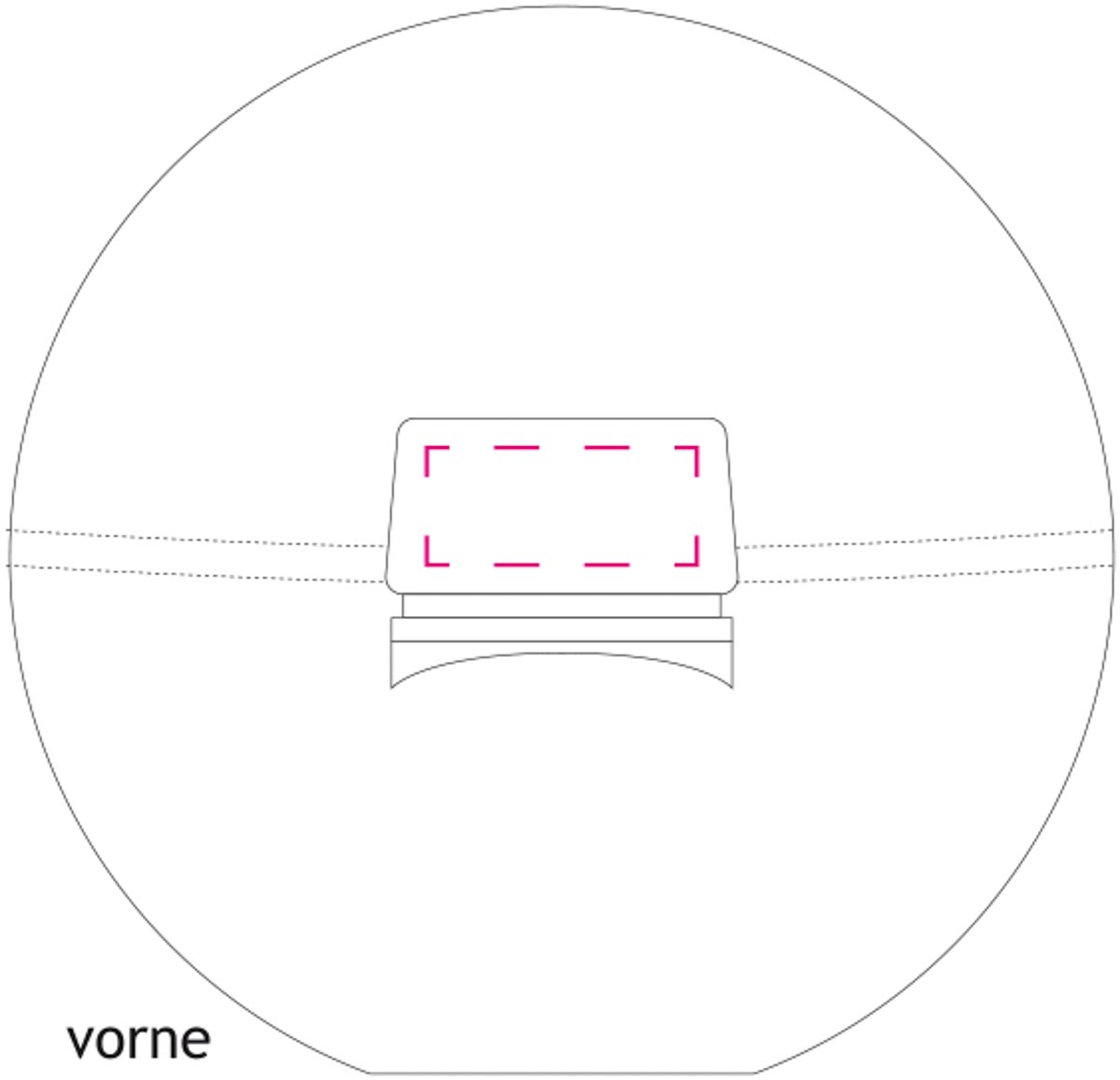 auf den Verschluß (2,3x1 cm)