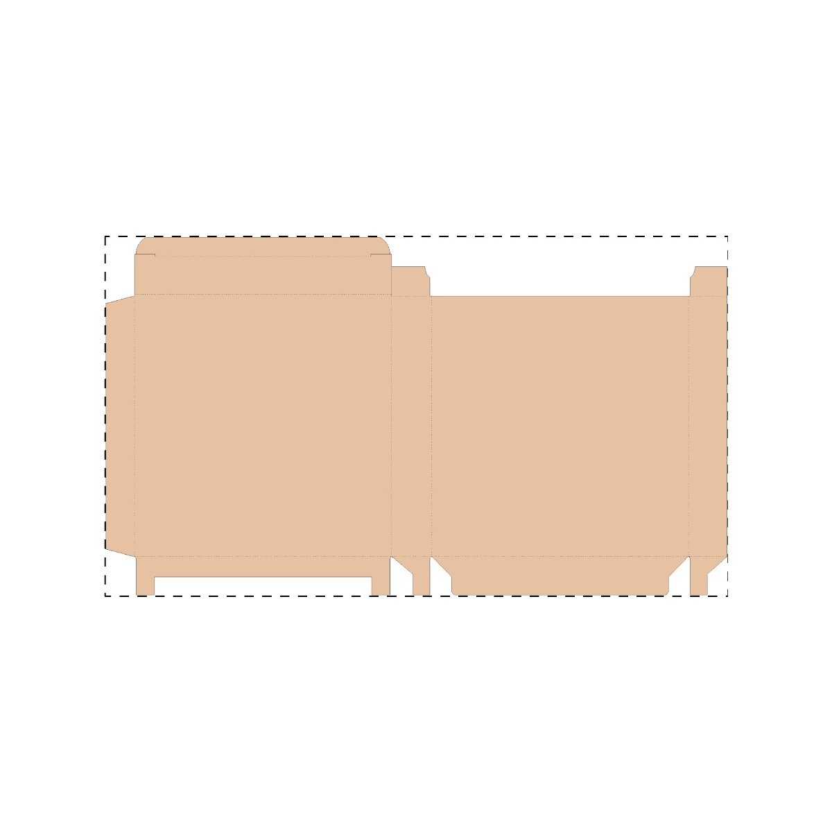 Maßgefertigter Kraft-Wellpappkarton (269 x 478 mm)