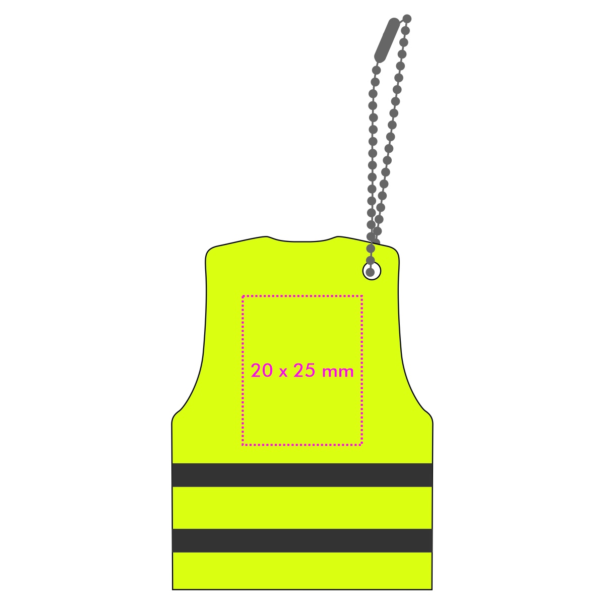 Vorderseite (2 x 2,5 cm)