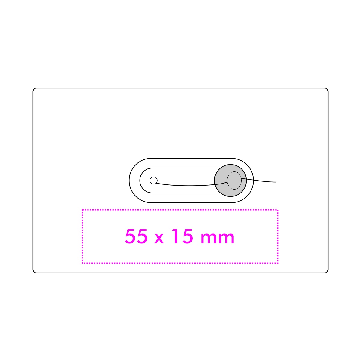 Vorderseite unten (5,5 x 1,5 cm)