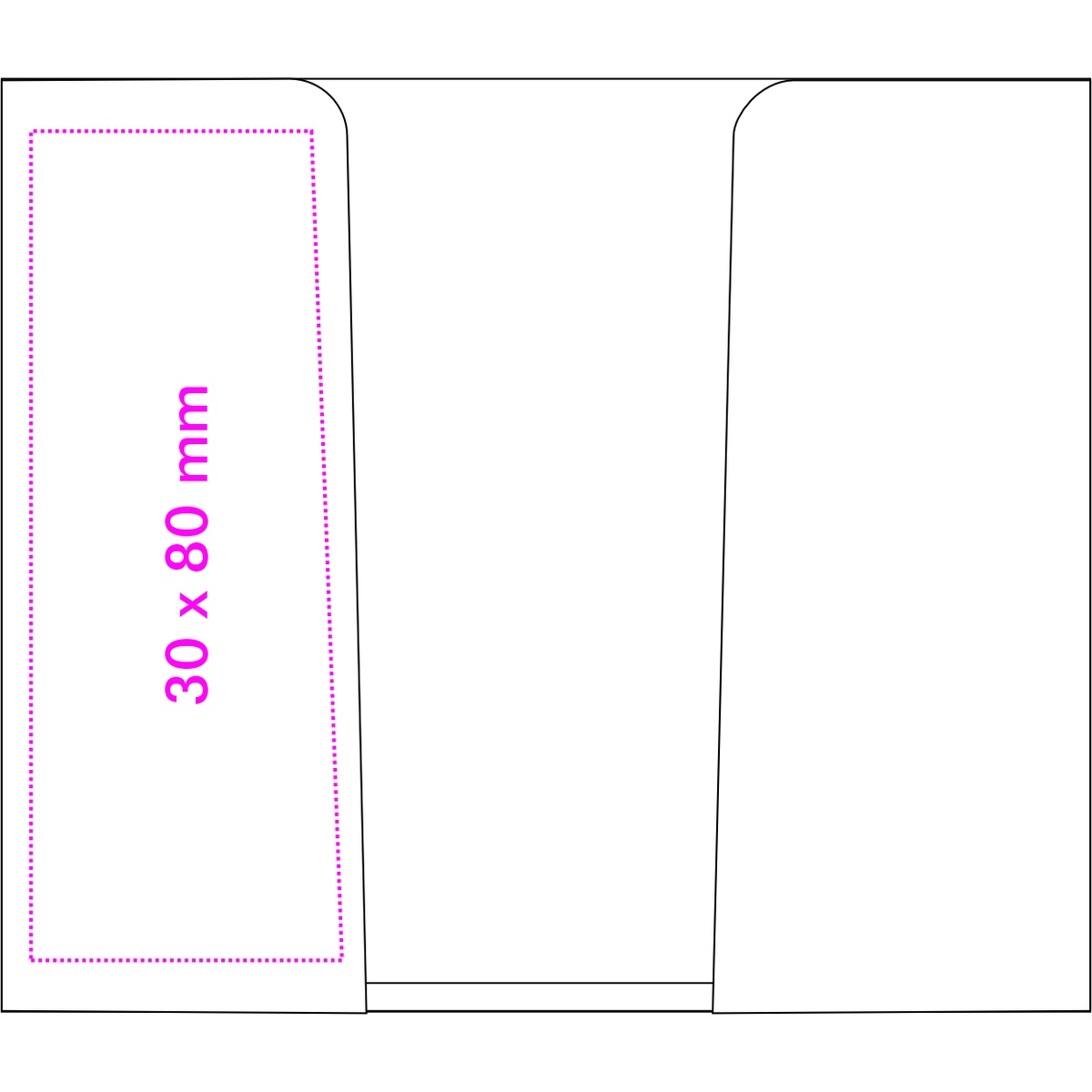 Vorderseite links (3 x 8 cm)