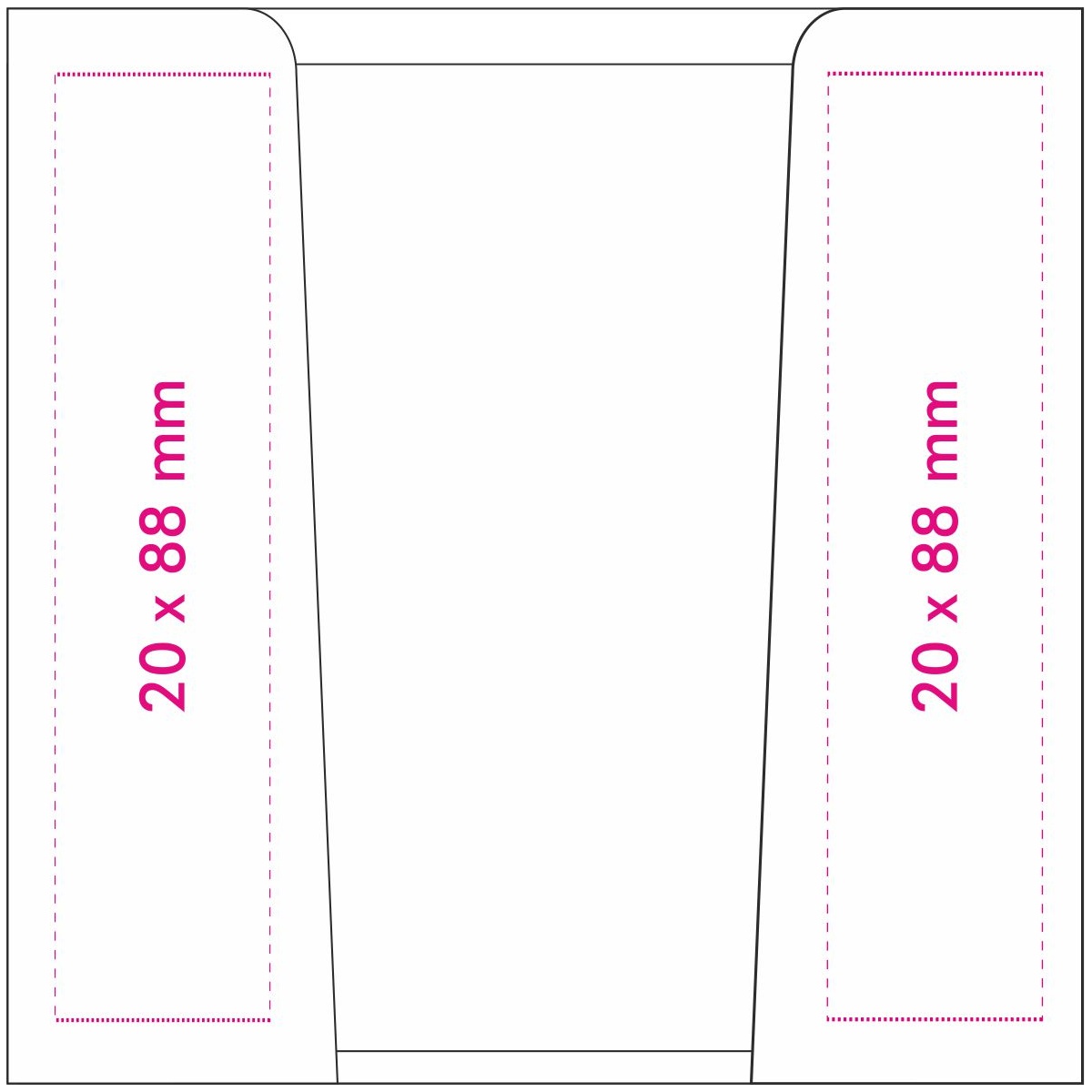 Vorderseite links (2 x 8,8 cm)