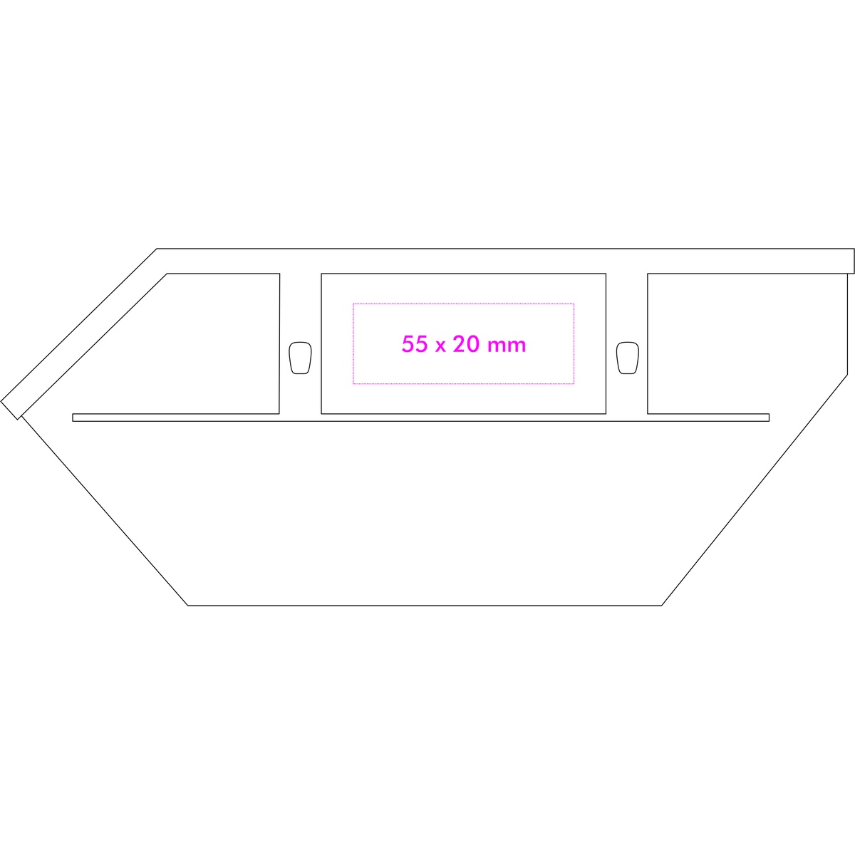 Seite links oben (5,5 x 2 cm)