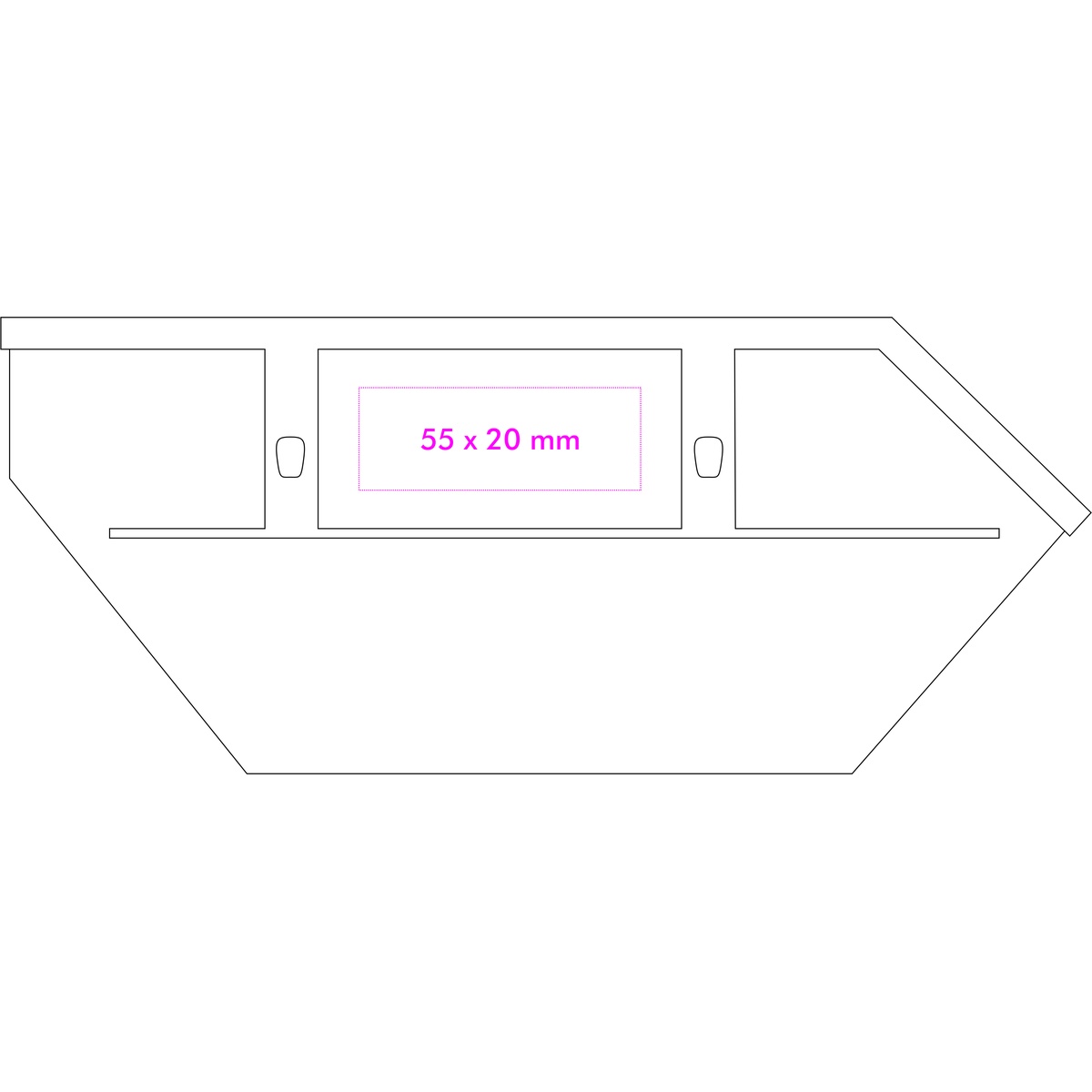 Seite rechts oben (5,5 x 2 cm)