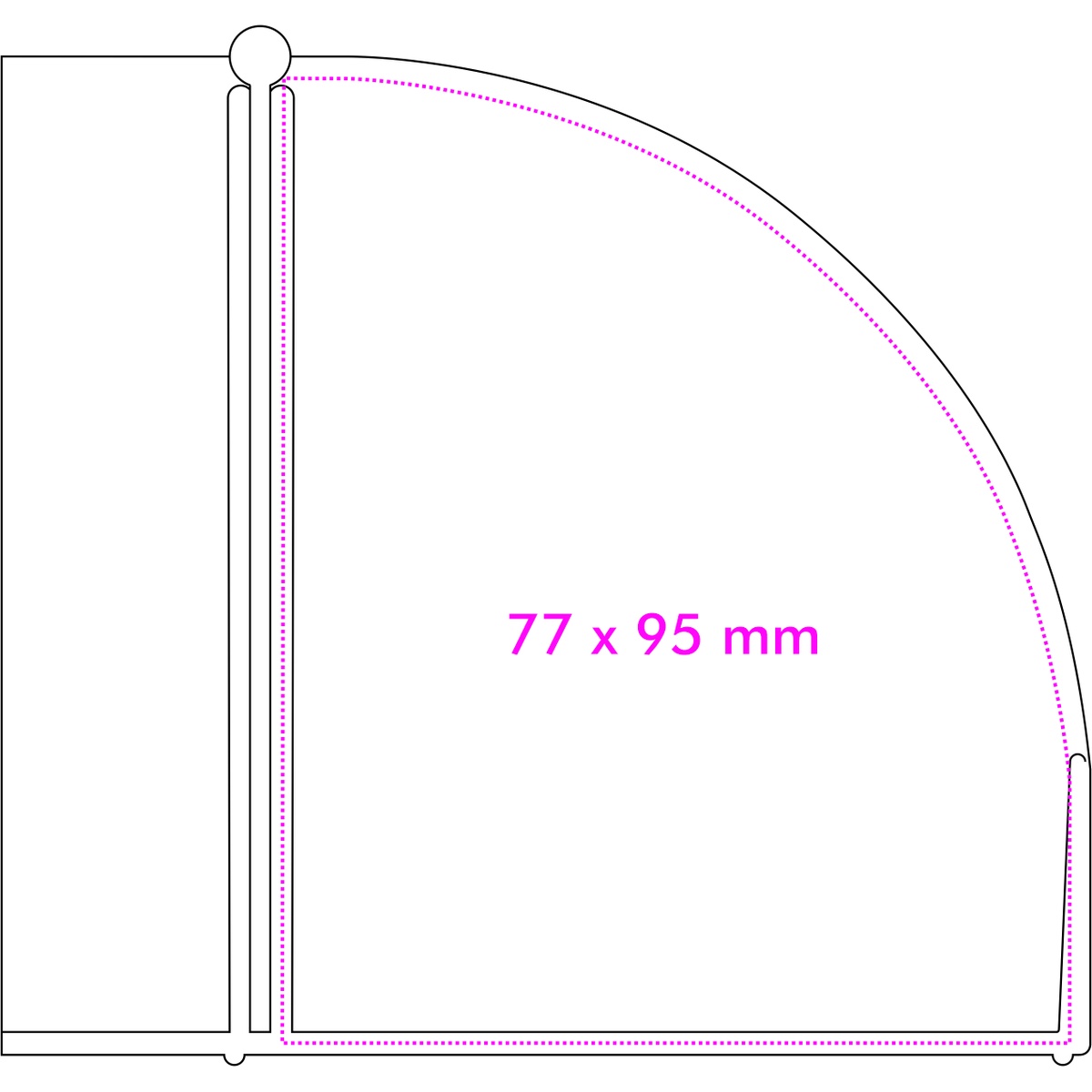 rechts (7,7 x 9,5 cm)