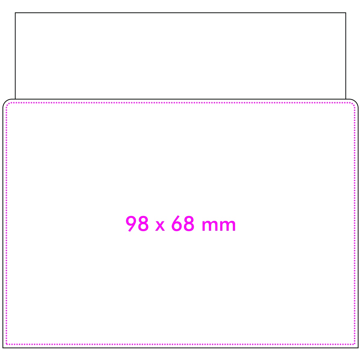 Vorderseite (9,8 x 6,8 cm)