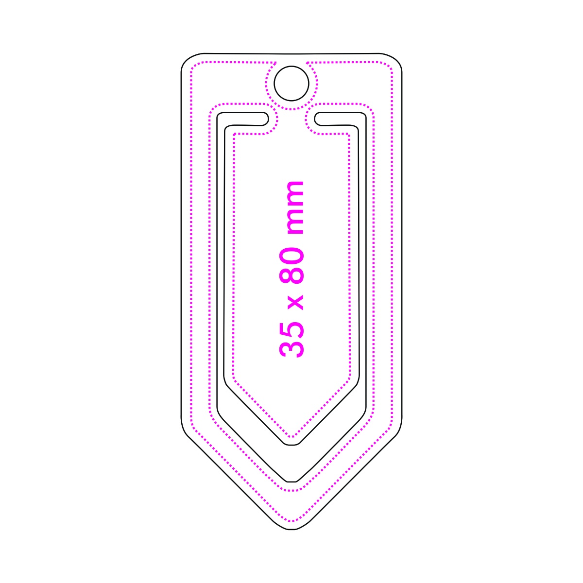 Rückseite (3,5 x 8 cm)