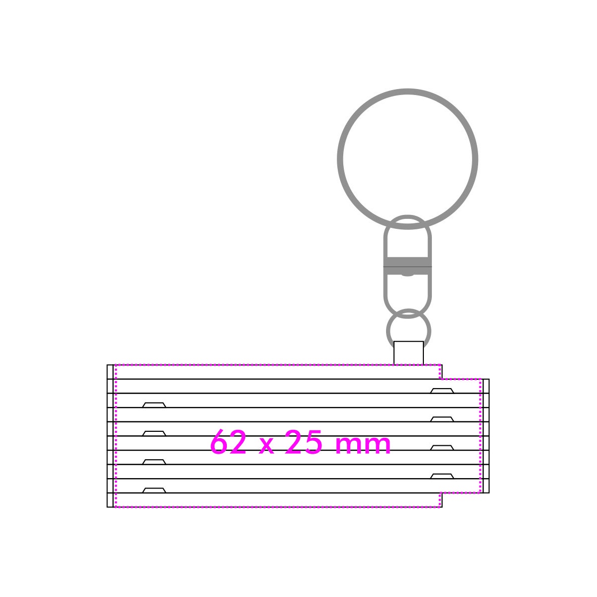 Vorderseite (6,2 x 2,5 cm)
