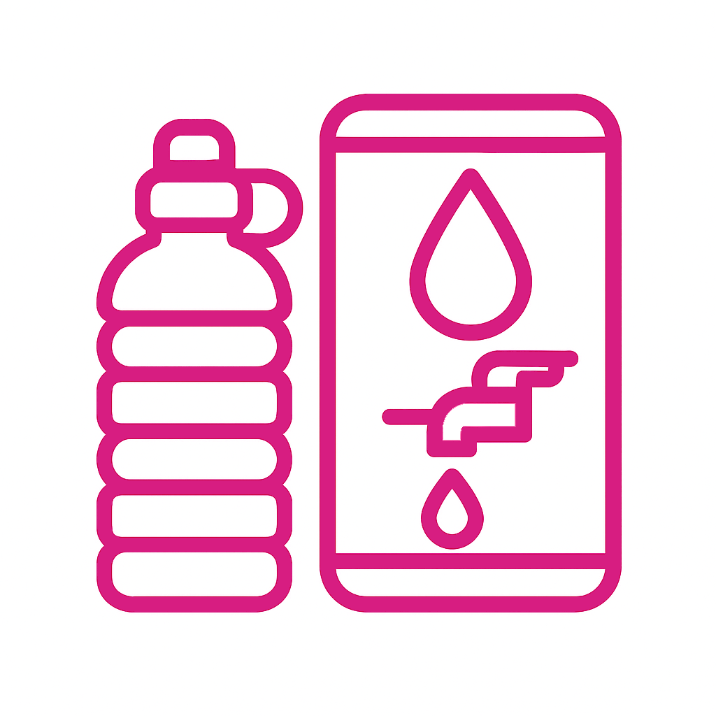 Refill-Station für mitgebrachte Flaschen Refill-Station für mitgebrachte Flaschen