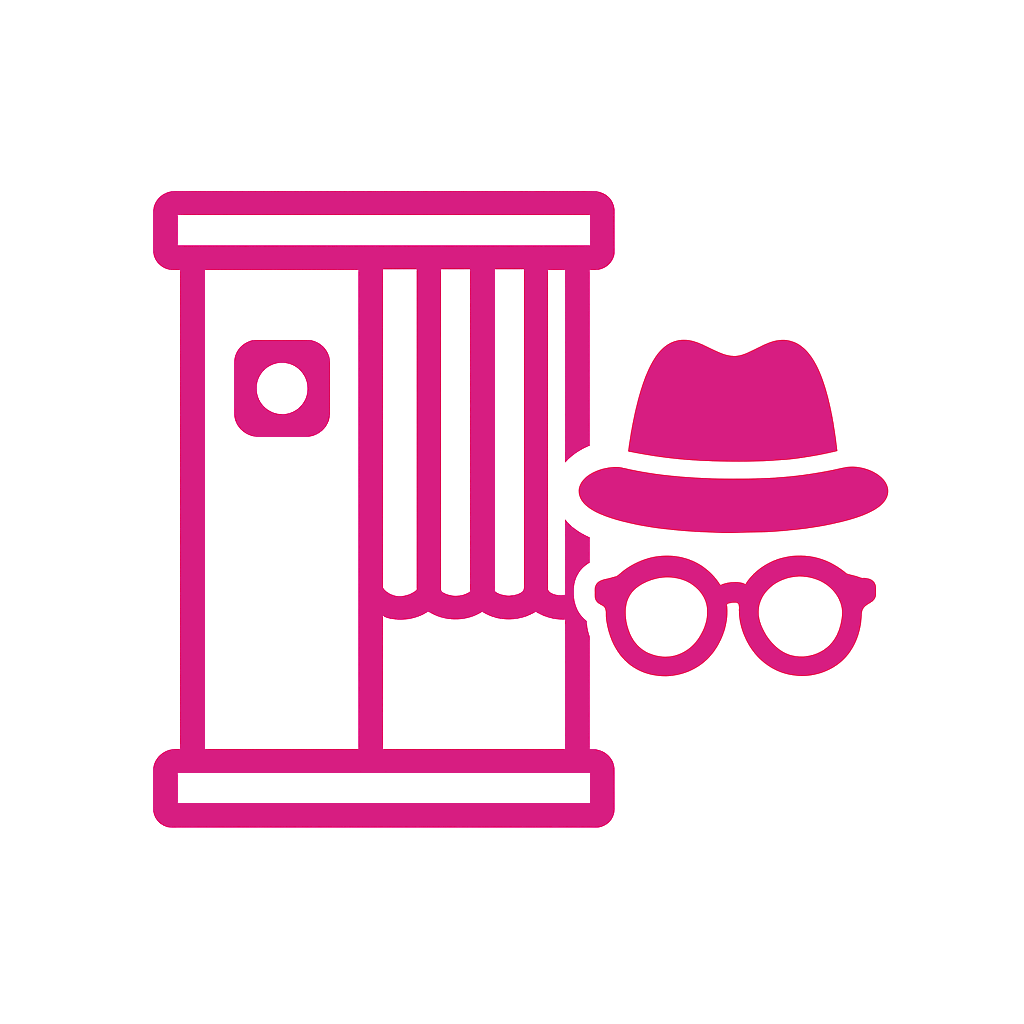 Foto-Booth mit gebrandeten Accessoires Foto-Booth mit gebrandeten Accessoires