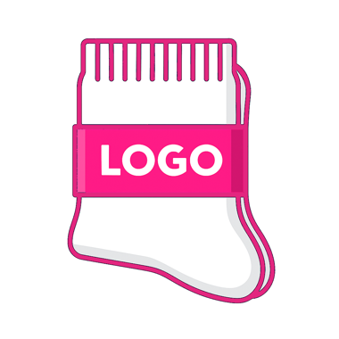 Socke mit Banderole Socke mit Banderole